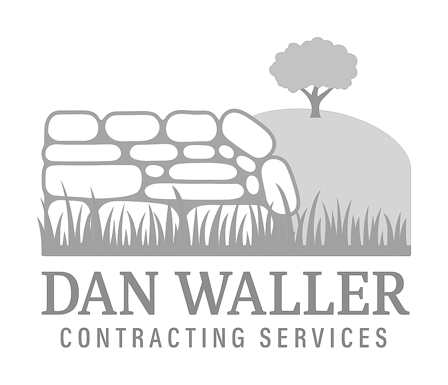 dan waller contracting services logo upscaled transparent light greyscale